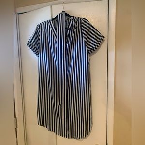 Women’s Navy and White Striped Dress